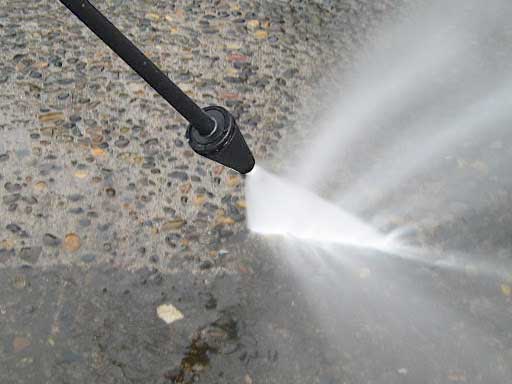 Clean the old garage floor