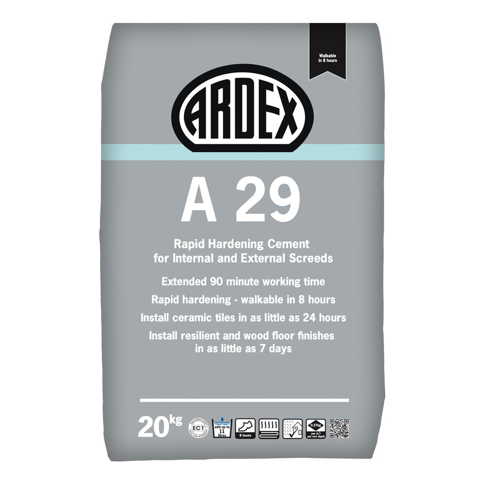 ARDEX A 29 Rapid Hardening Cement for Internal and External Floor Screeds