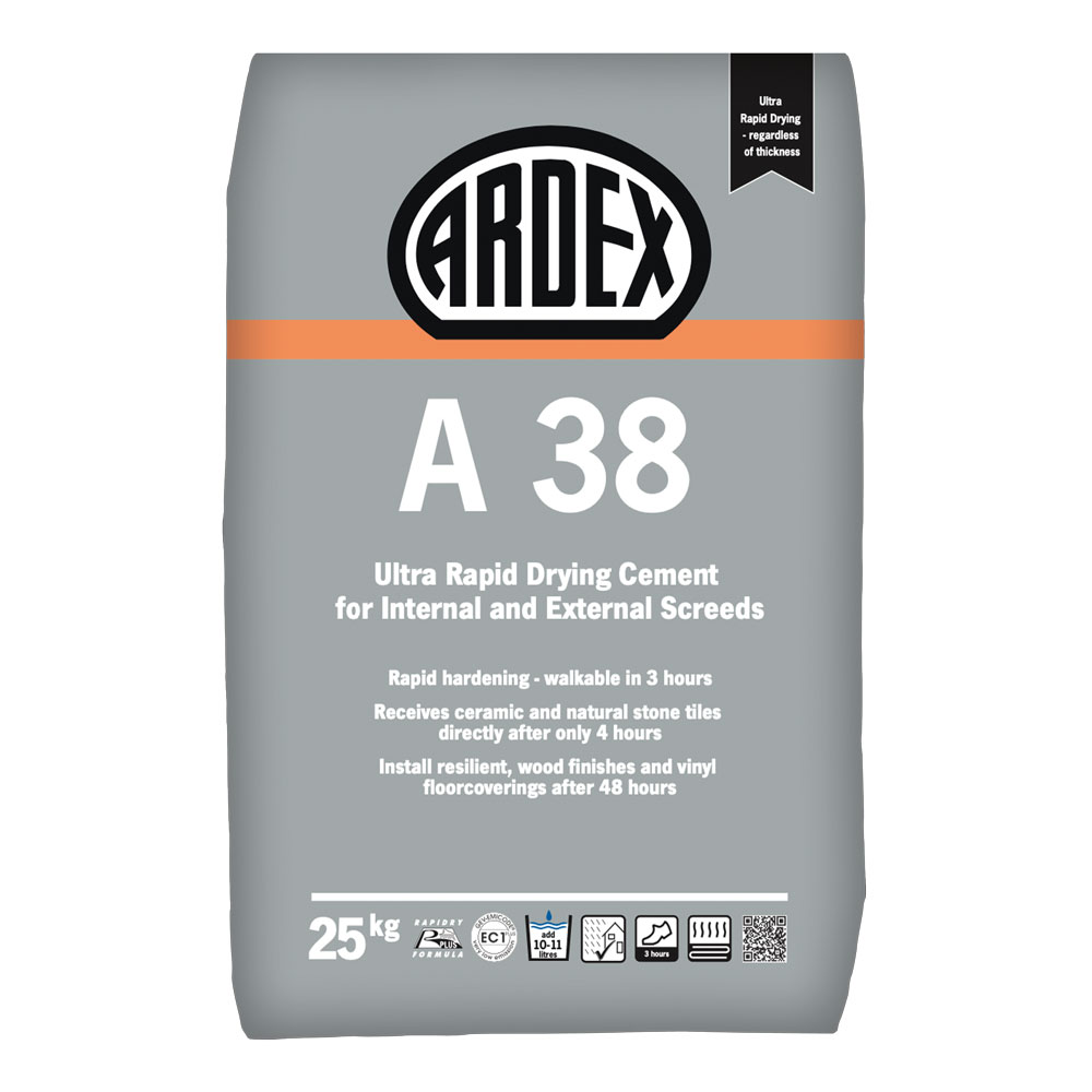 ARDEX A 38 Ultra Rapid Drying Cement for floor screeds