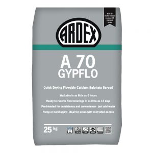 ARDEX A 70 GYPFLO - quick drying, flowable Calcium Sulphate screed