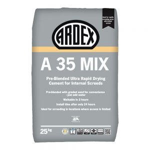 ARDEX A 35 MIX - Pre-Blended Ultra Rapid Drying Cement for Internal Screeds