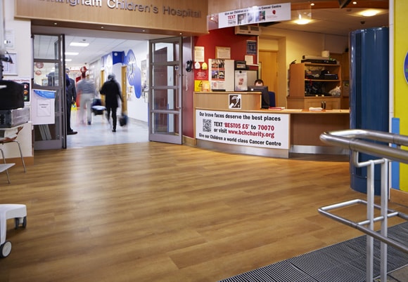 Image showing the reception area of Birmingham Children's Hospital